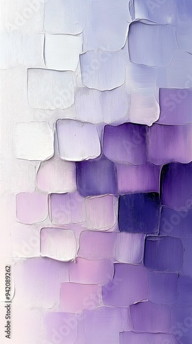 purple white abstract square structure oil shards soft blush blurred monochromatic color palette scales curvy shape complimentary colors princess romantic