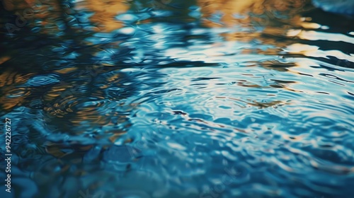 Abstract reflections on a calm river