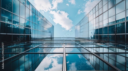 low angle photo of curtain wall building