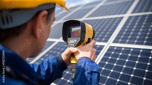 Solar Panel Inspection with Thermal Imaging Camera