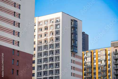 Vidnoye, Leninsky district, Moscow region. Modern high-rise residential buildings. Construction of new residential quarters. New buildings.