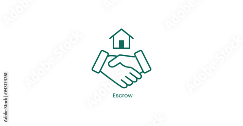 Detailed Escrow Process Real Estate Vector Icon