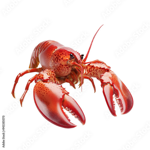 A Stunning Lobster Displaying Intricate Details and Vibrant Colors Against a Black Background, Perfect for Seafood Lovers