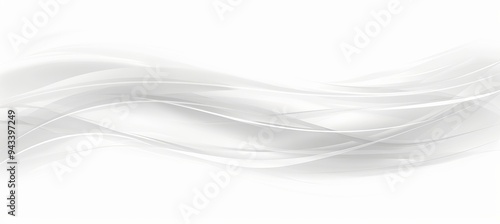 Abstract white and gray background with smooth lines, waves, and flowing shapes conveying elegance.