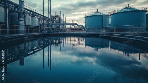 Water treatment tanks at a power plant essential infrastructure for sustainable energy production