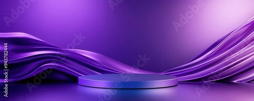 Abstract purple background with a platform in the center.