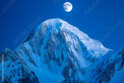 moon over mountains