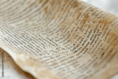 A close-up of a dirty and torn page from a 1789 edition of the Analecta Ordinis Sancti Augustini