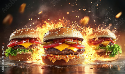 burger ads for fast food chain 