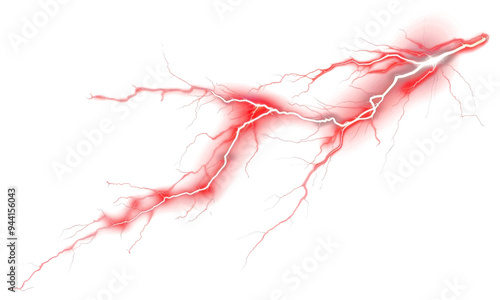 PNG Vivid red lightning bolt streaks