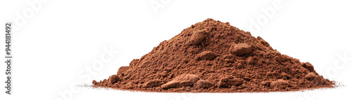 A rich mound of cocoa powder ideal for baking and desserts, showcasing its deep brown color and fine texture.