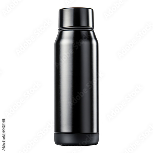 Sleek Black Thermos Bottle