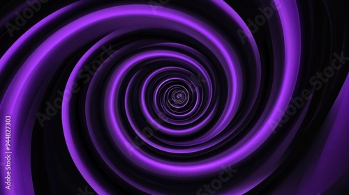 Black and purple abstract vortex spiral wallpaper with hypnotic optical illusion effects Features concentric lines and a dynamic rotating background