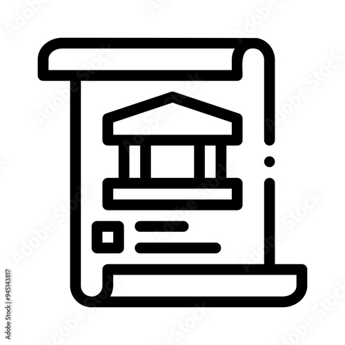 bank statement line icon