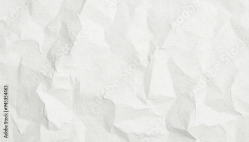 white crumpled and creased paper abstract texture background