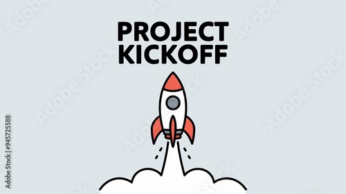 Rocket Launch for Project Kickoff Illustration