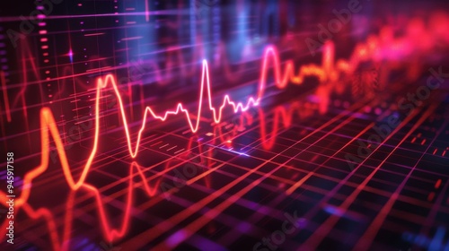 Abstract concept waveform electrocardiogram