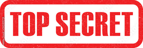 Top Secret Red with noise icon, Red Top secret stamp with noise, Top secret rectangular text sign