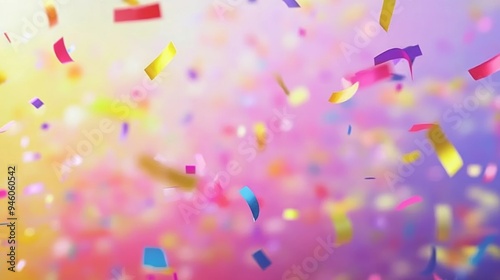 An explosion of festive confetti symbolizes the festive spirit of the holiday season.