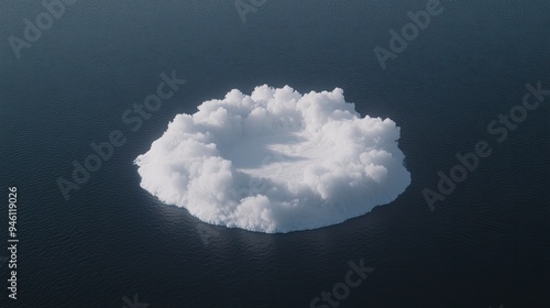 This striking aerial view reveals melting ice sheets in the South Pole, highlighting the urgent impacts of climate change on polar environments and ecosystems