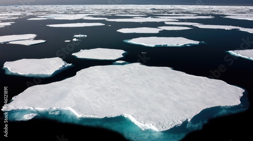 This striking aerial view reveals melting ice sheets in the South Pole, highlighting the urgent impacts of climate change on polar environments and ecosystems