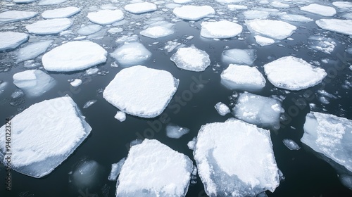 This striking aerial view reveals melting ice sheets in the South Pole, highlighting the urgent impacts of climate change on polar environments and ecosystems