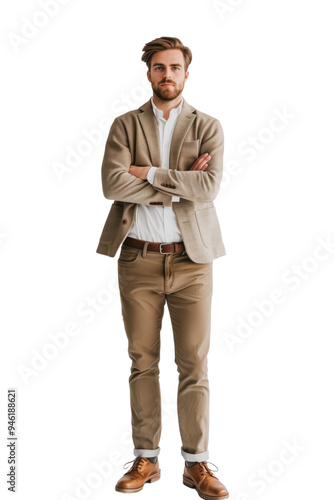 Stylish Young Man in Casual Business Attire