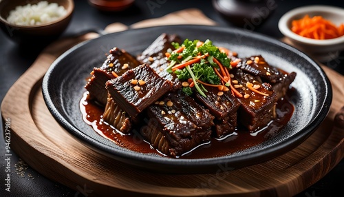 delicious Korean Braised Beef Short Ribs - Galbi jjim 