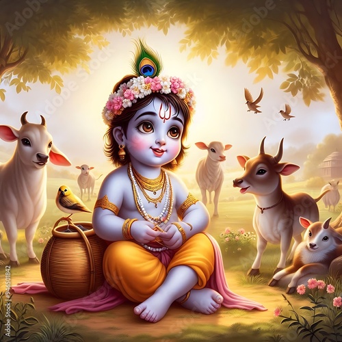 Cute Young lord Krishna