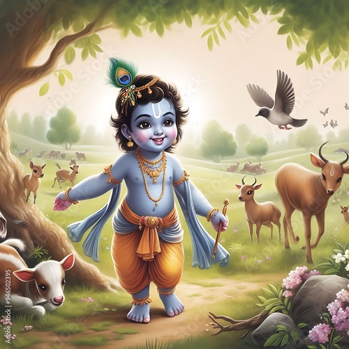 Cute Young lord Krishna