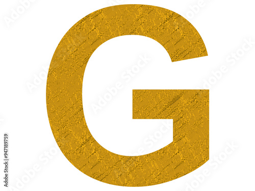 Golden font letter G