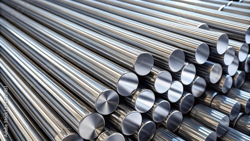 Round steel bars for industrial use, steel, bars, round, metal, construction, industrial, manufacturing, material, metallic