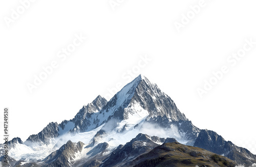 mountain peak in the snow