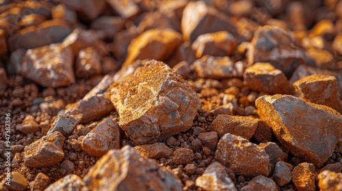 Bauxite: This crucial aluminum ore is processed into aluminum, which is utilized in packaging, construction, and transportation because of its lightweight and resistance to corrosion. 