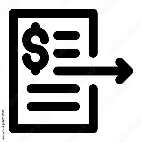 account payable, accounts, statement, accounting, business outline icon