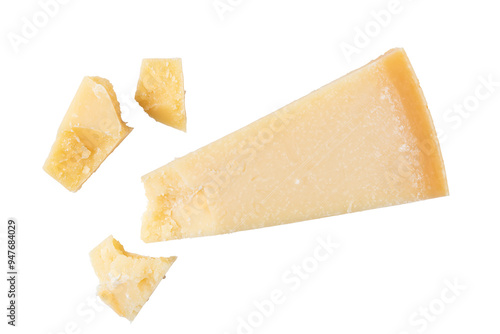 Parmesan cheese isolated. png file