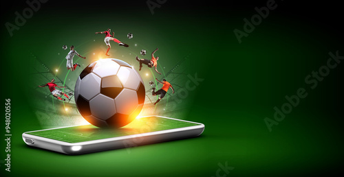 Experience soccer everywhere. A skilled soccer player showing fancy football moves on mobile.