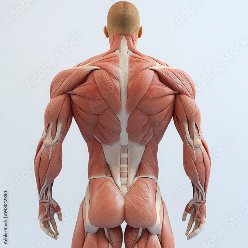 Human anatomy back muscular system