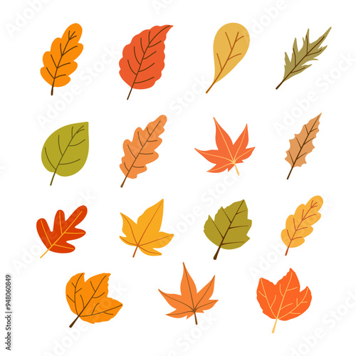 autumn leaves background vector illustration