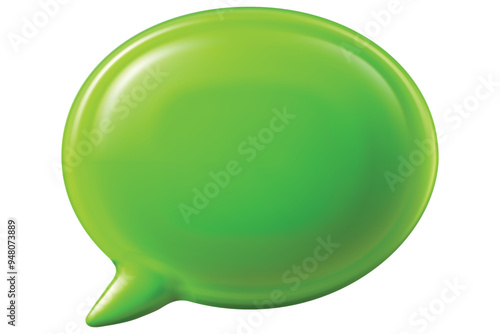 Isolated green speech bubble chat vector conversation icon