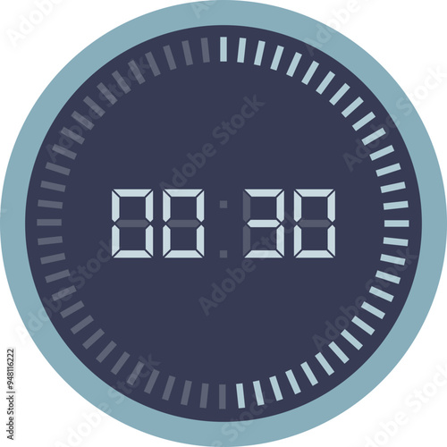 A digital timer displays 00:30, indicating a countdown or duration.