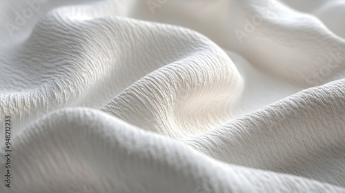 Organic Cotton Fabric Texture in Close up 3D