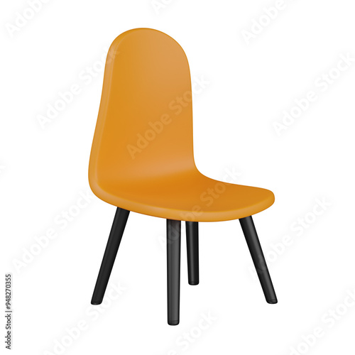 3d render plastic chaire illustration