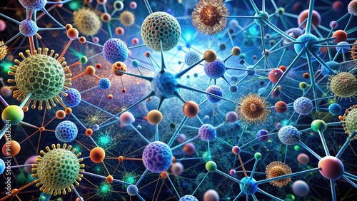 Microbial Matrix: Complex, interconnected, geometric, organic, cellular network