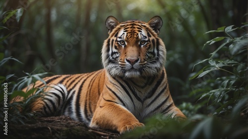 Close Encounter with a Tiger in the Jungle.