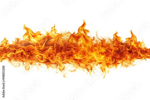 fire and flames isolated on a white background