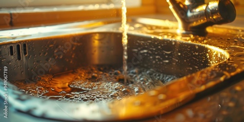 Cleaning kitchen sink using baking soda to maintain proper drainage and prevent blockages A safe efficient cost effective and eco friendly remedy for unclogging drains