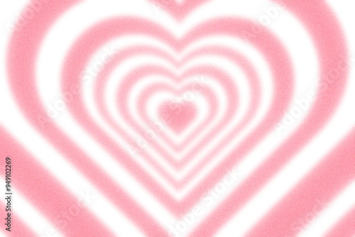 Pink retro rainbow heart background. Y2K style.