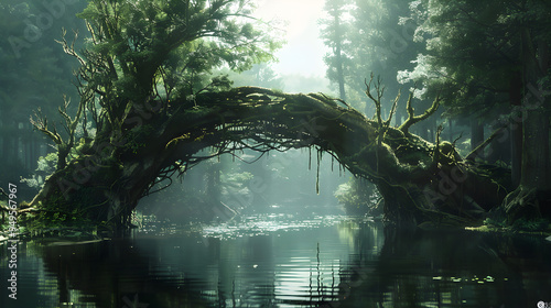 tree roots that form bridges in the forest