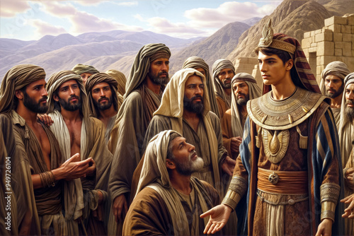 Joseph meets his brothers, the sons of Jacob in Egypt